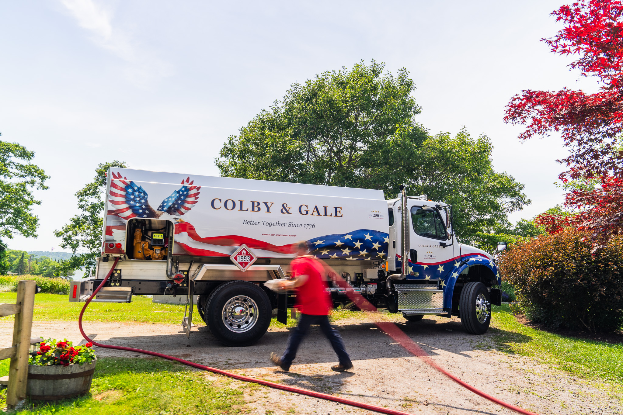Custom fuel truck wrap for America's 250th anniversary