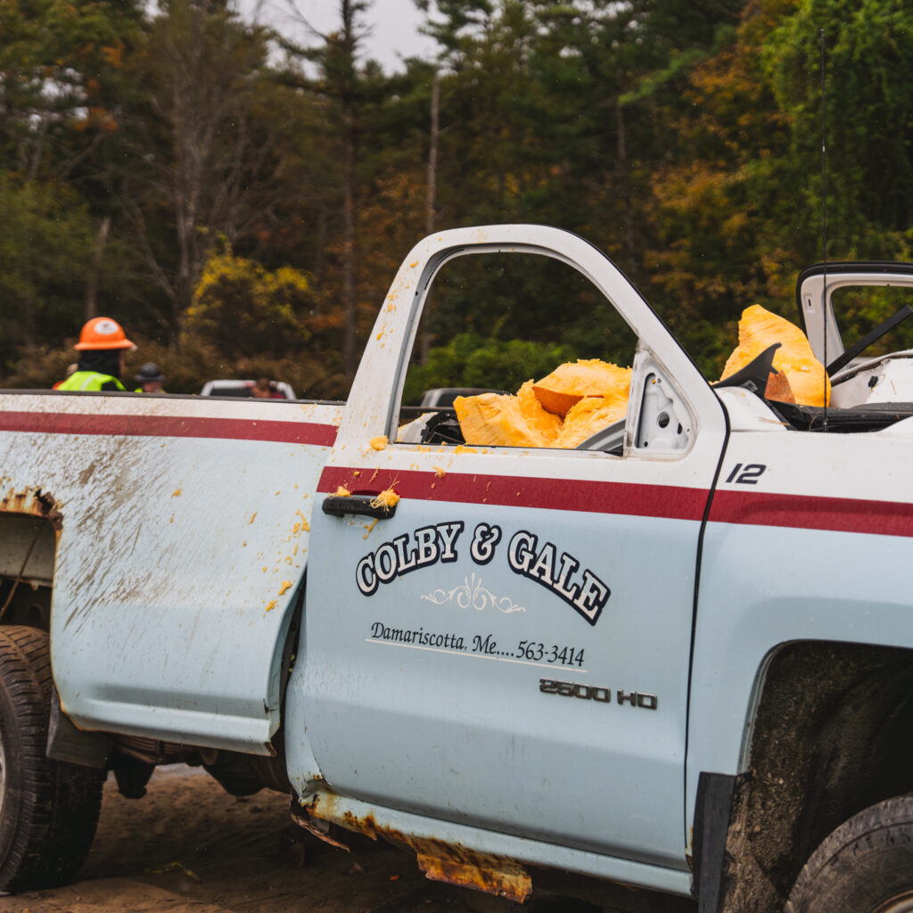 Smashed Colby & Gale Service truck