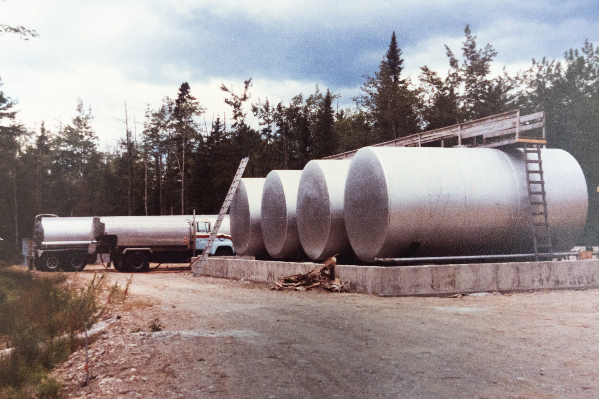 30,000 oil tanks installed at the Colby & Gale Biscay Road office in Damariscotta Maine. 