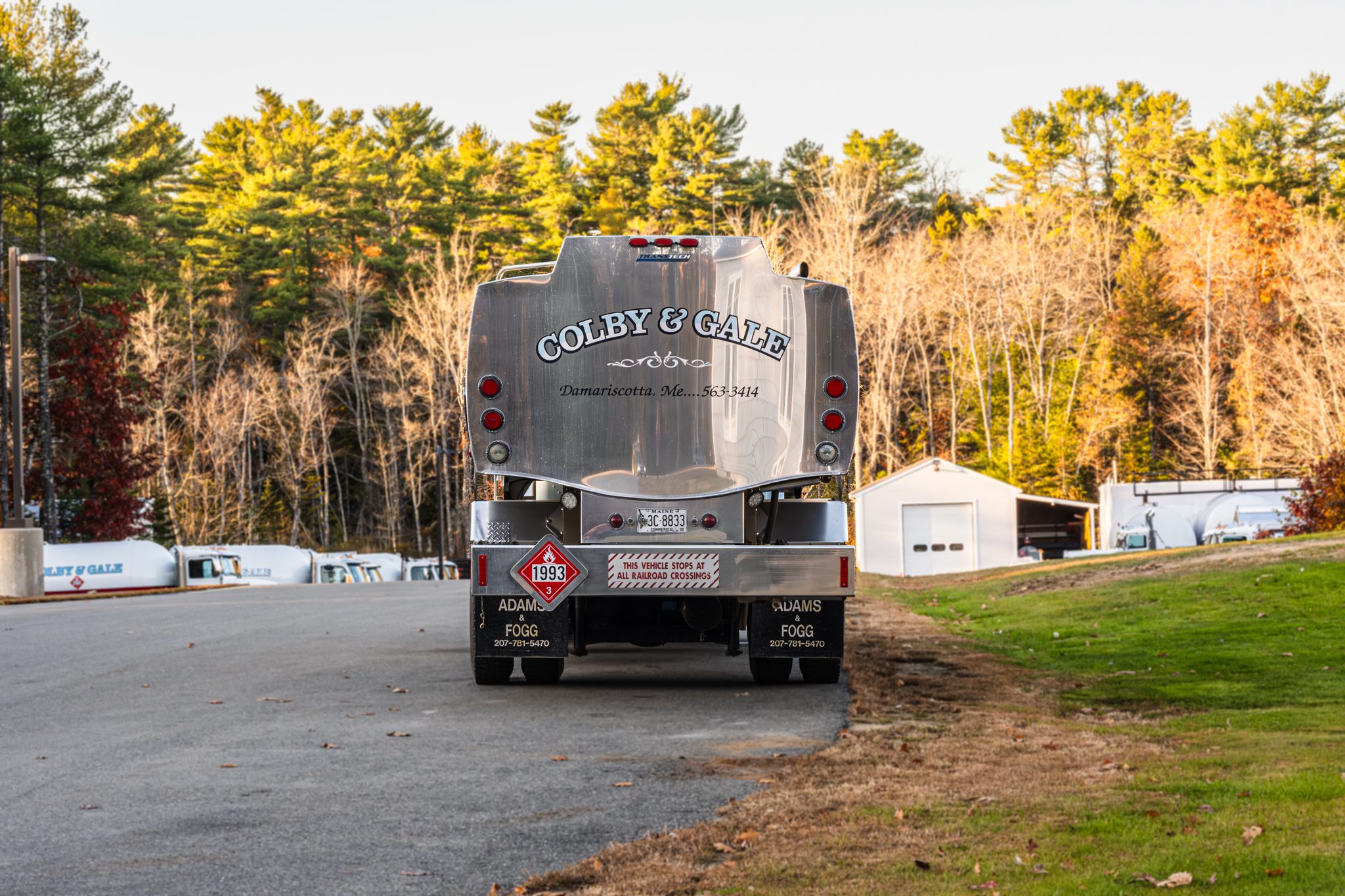 Colby & Gale Oil truck that provides essential fuel delivery to customers in Lincoln and Knox County.