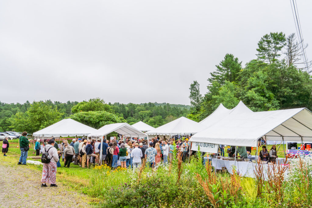 People under tents for Salad Days 2025.